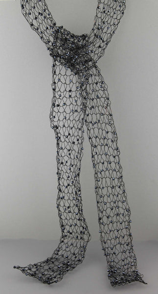 Wire Beaded Scarf-Green