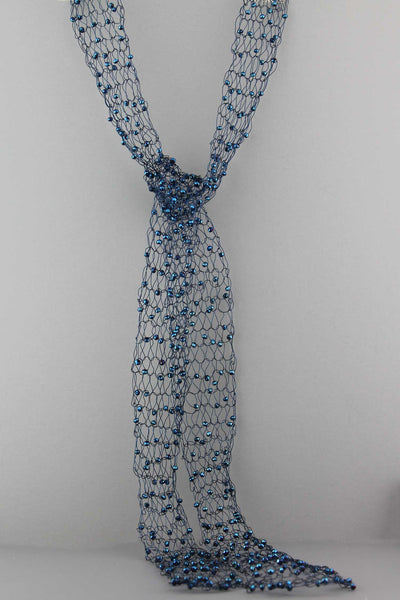 Wire Beaded Scarf - Black