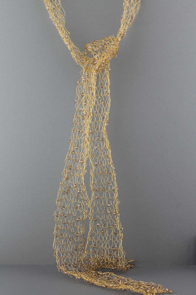 Wire Beaded Scarf - Black