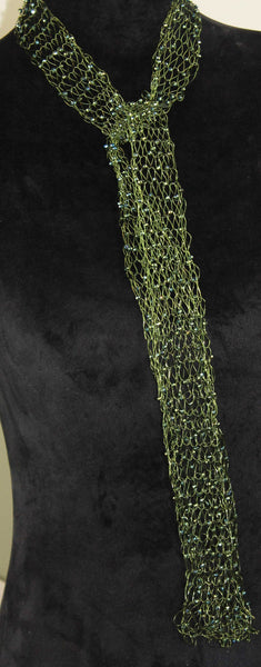 Wire Beaded Scarf - Grey