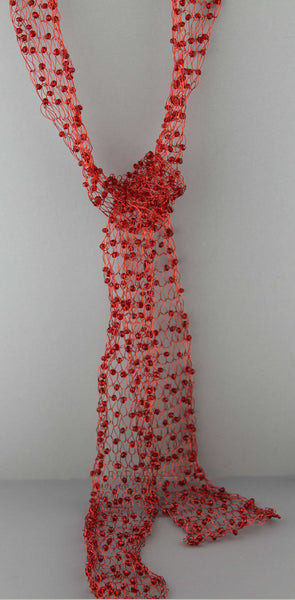 Wire Beaded Scarf-Green