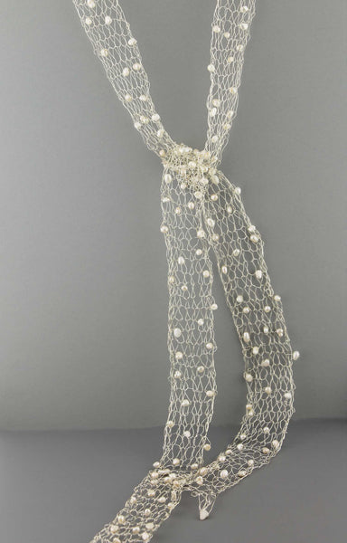Wire Beaded Scarf - Black