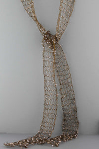 Wire Beaded Scarf-Bronze