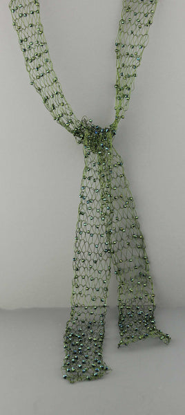 Wire Beaded Scarf-Green