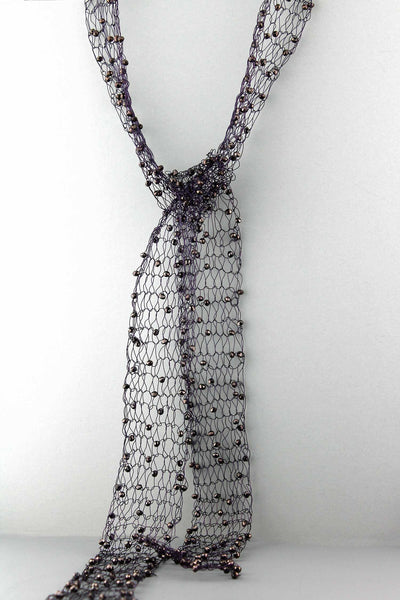 Wire Beaded Scarf - Black