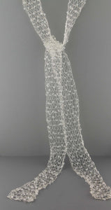 Wire Beaded Scarf-Silver