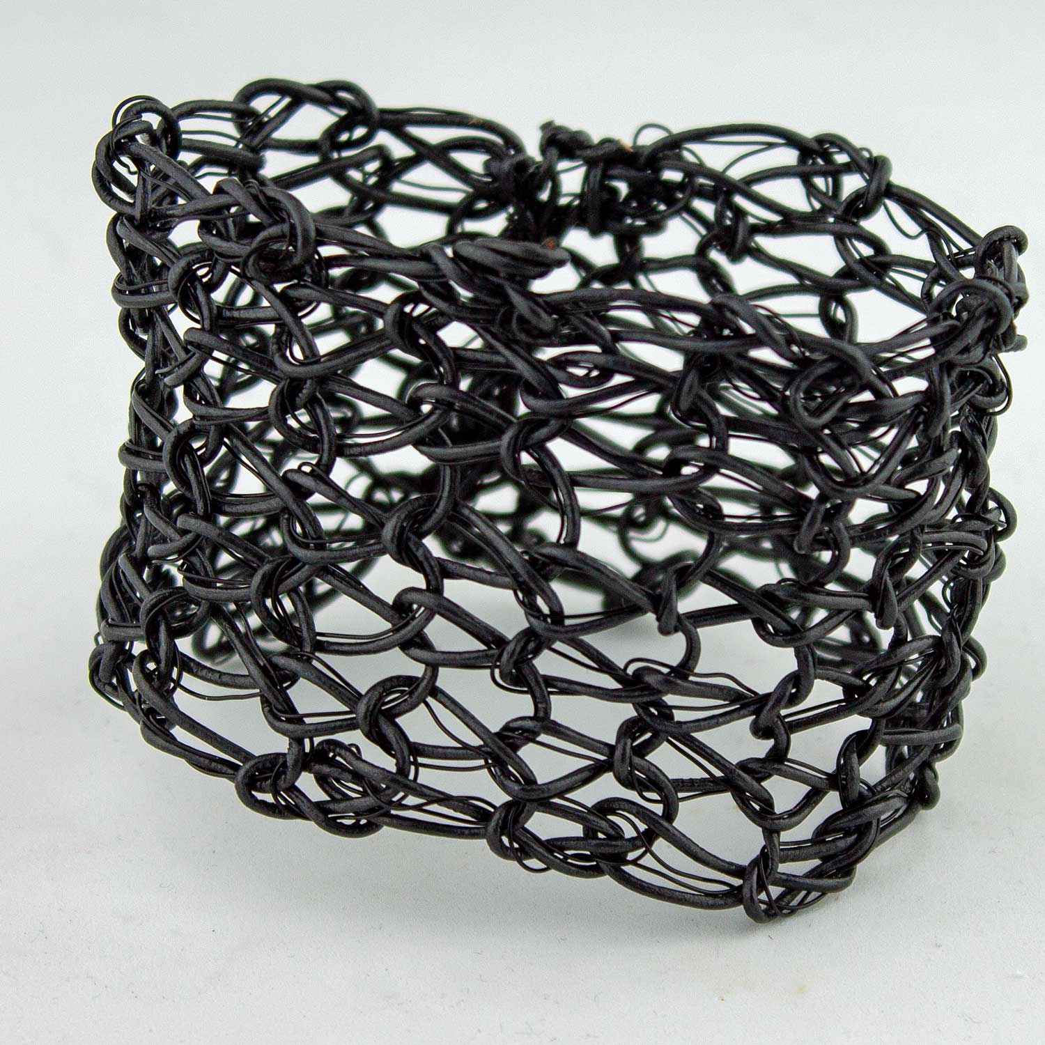 Wire and Leather Cuff