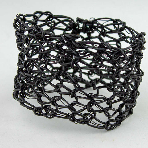 Wire and Leather Cuff